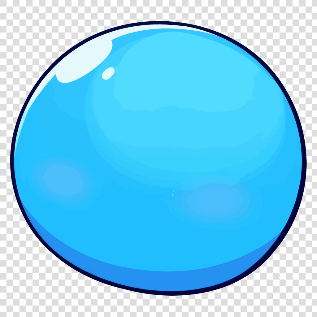 A blue sphere with a glossy finish and subtle shading.