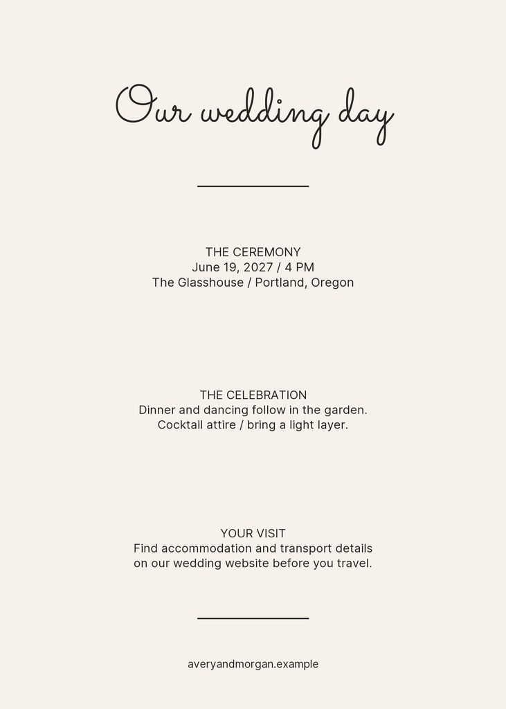 Preview for Always Together Details Card Template