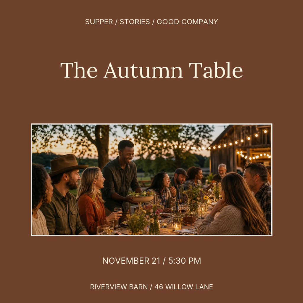 Preview for The Autumn Table Square Post Template