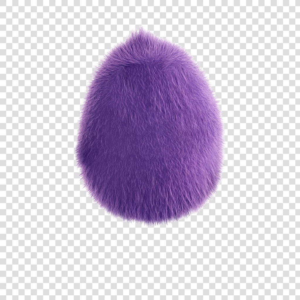 Purple fluffy makeup brush