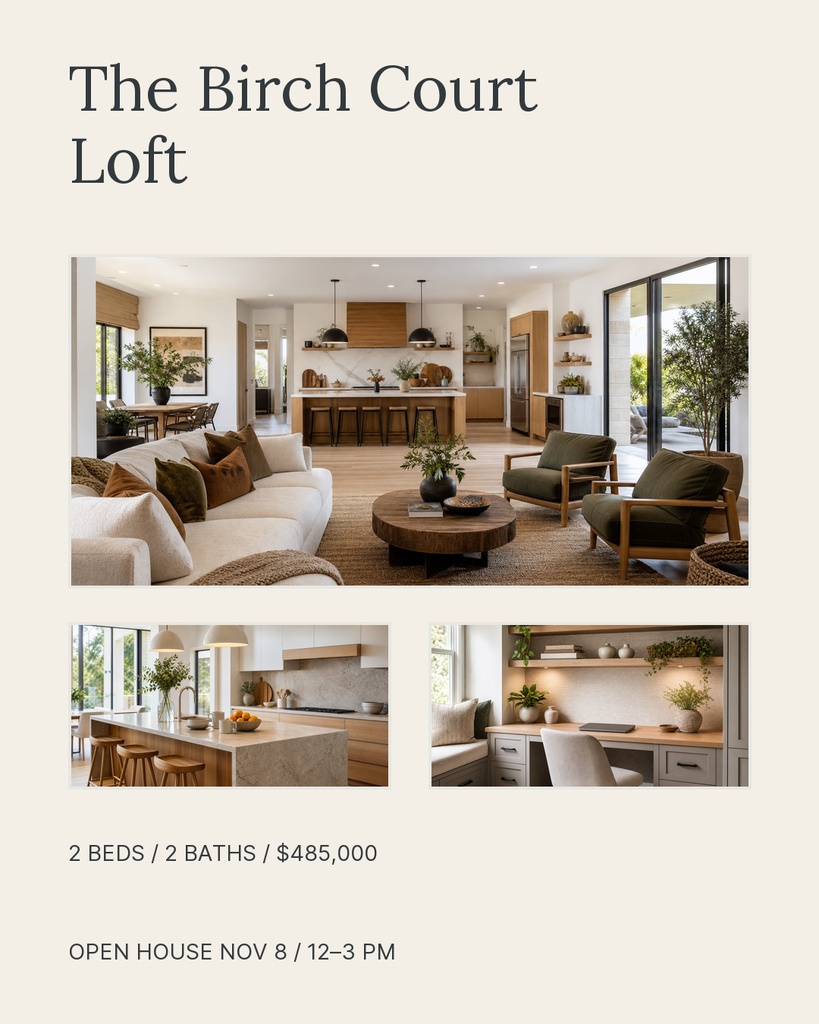 Preview for The Birch Court Loft Portrait Post Template