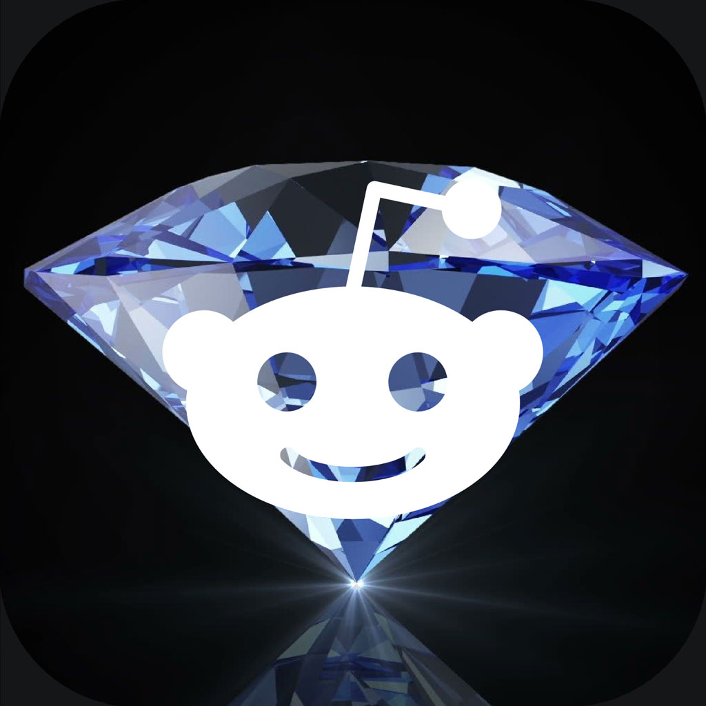 Reddit logo inside a diamond