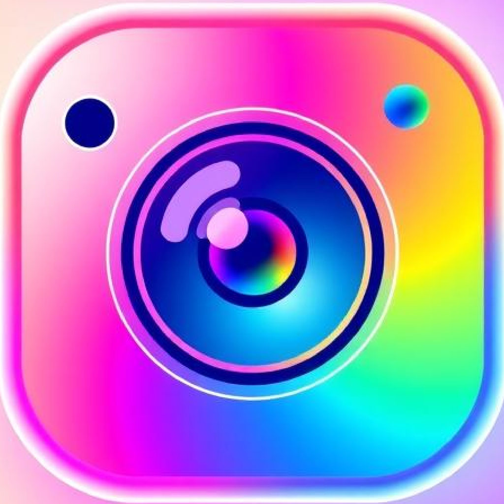 Instagram camera icon with rainbow gradient