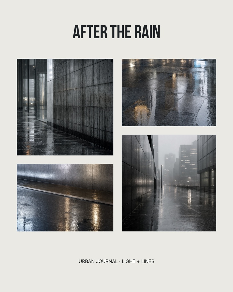 Preview for After The Rain Scrapbook Photo Page Template