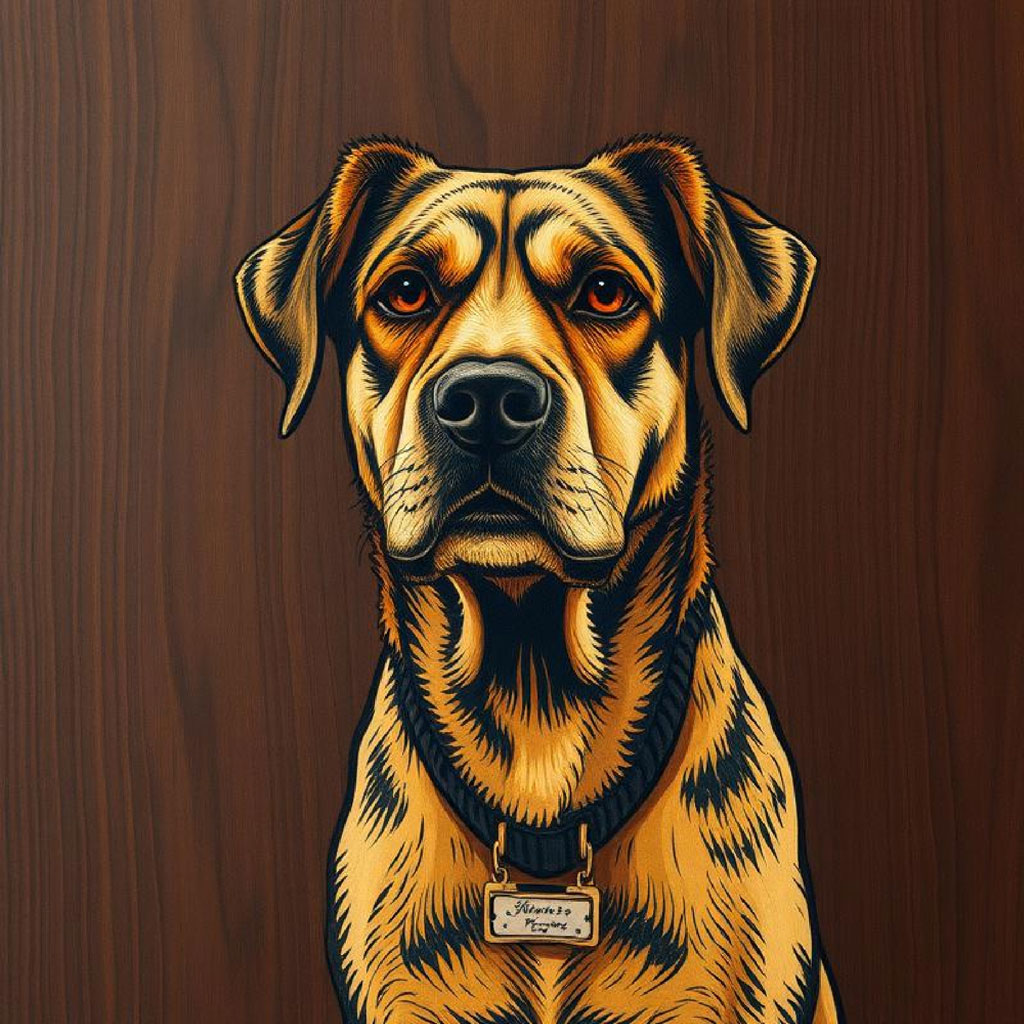 Illustration of a woman with long hair and a necklace