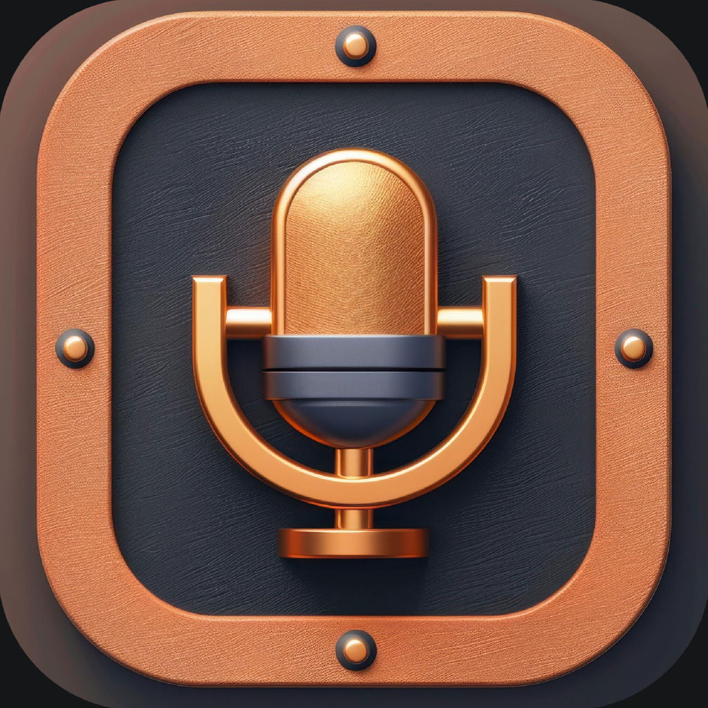Golden microphone icon