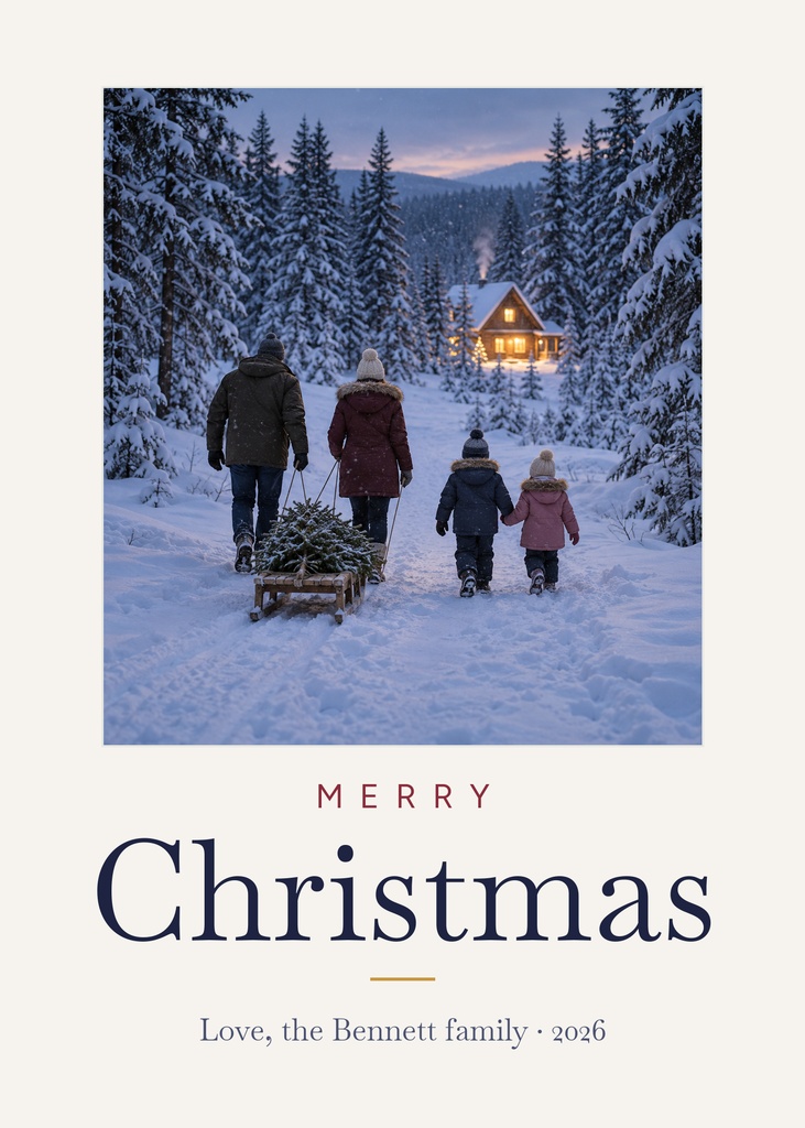 Preview for Joy To Our World Portrait Greeting Template