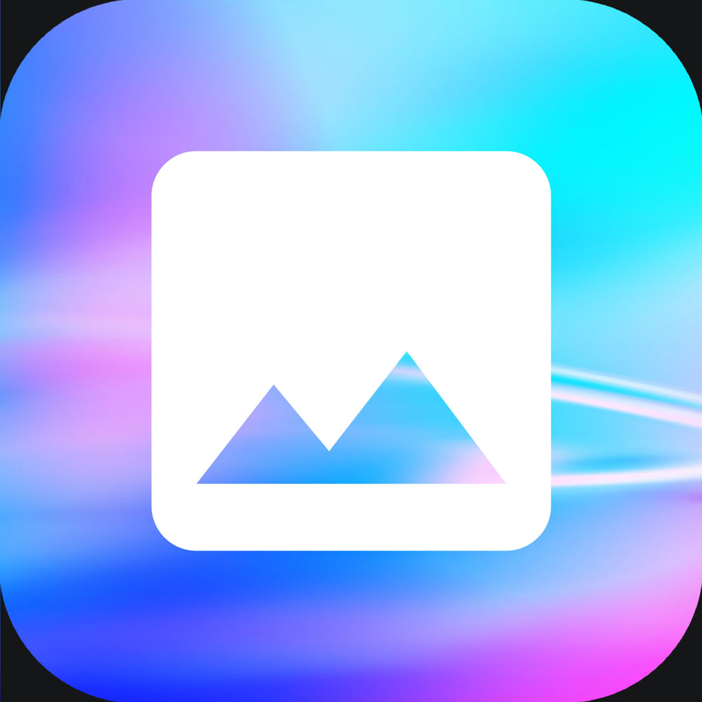 Gradient icon with mountain logo