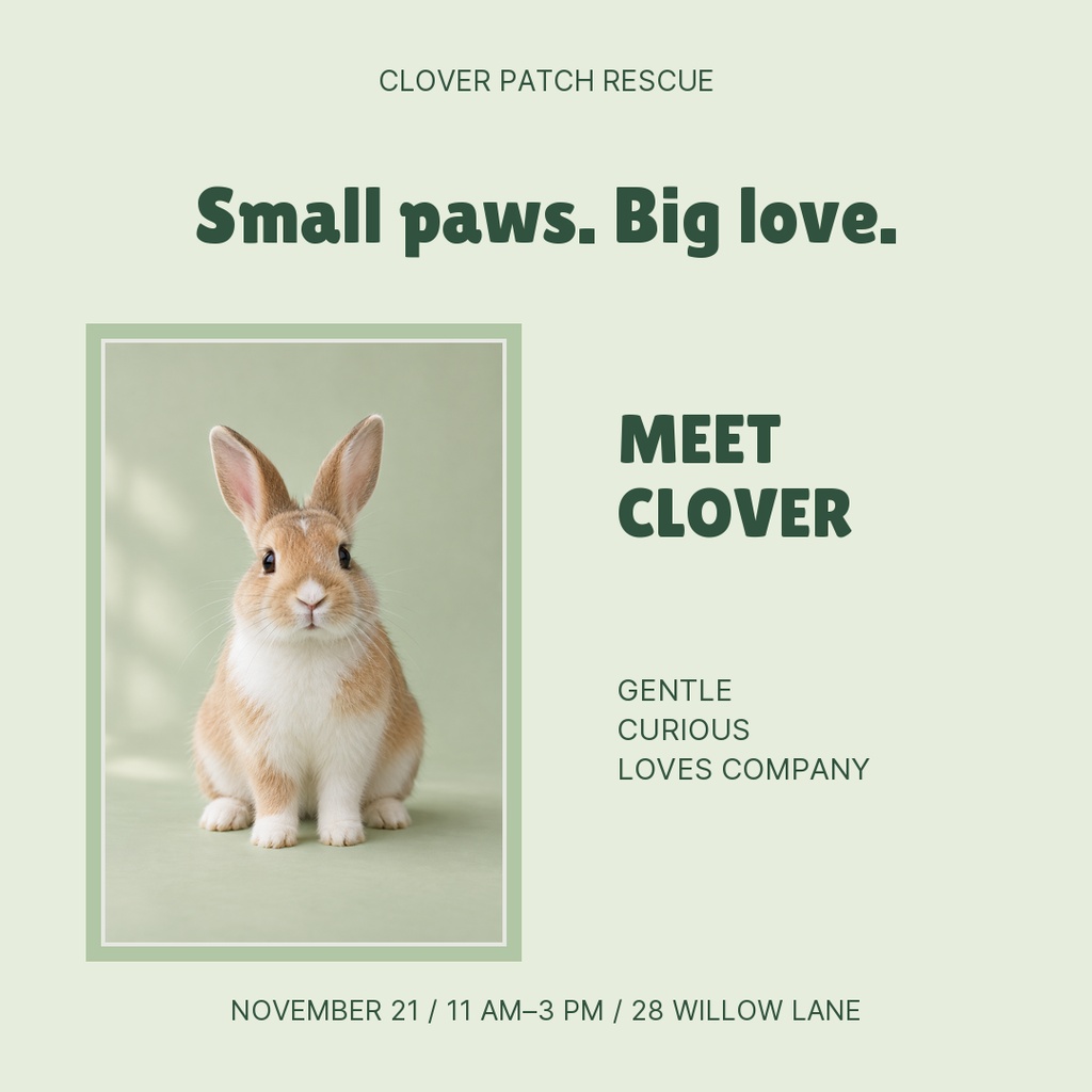 Preview for Clover Comes Home Square Post Template