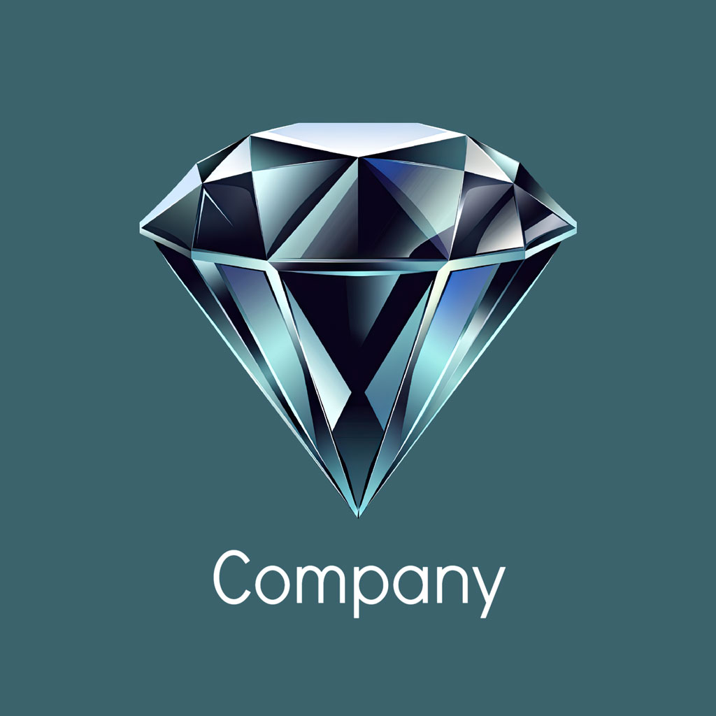 Diamond company logo with a teal background