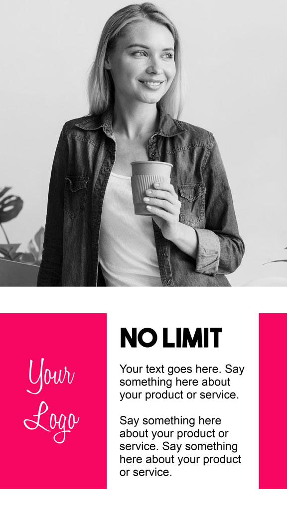 Woman holding a coffee cup