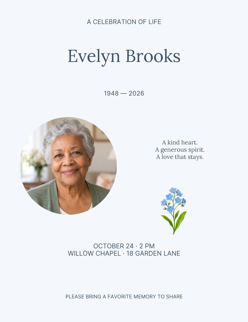 Preview for Ever In Our Hearts Letter Flyer Template