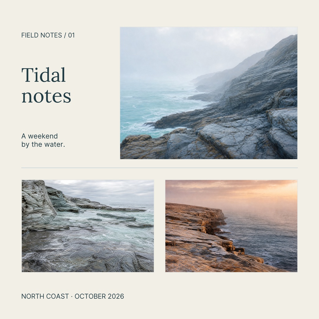 Squear Design Tidal Notes Square Collage Template - Design Templates
