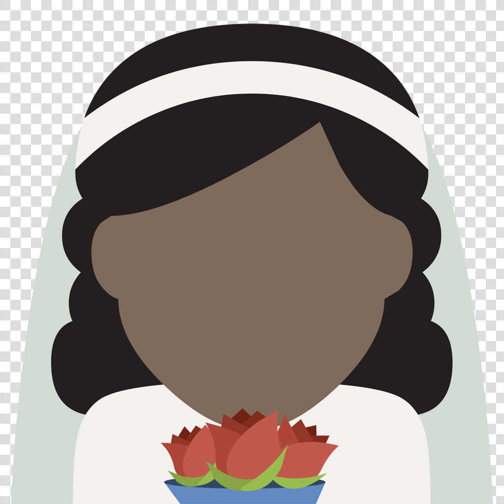 Illustration of a bride with flowers