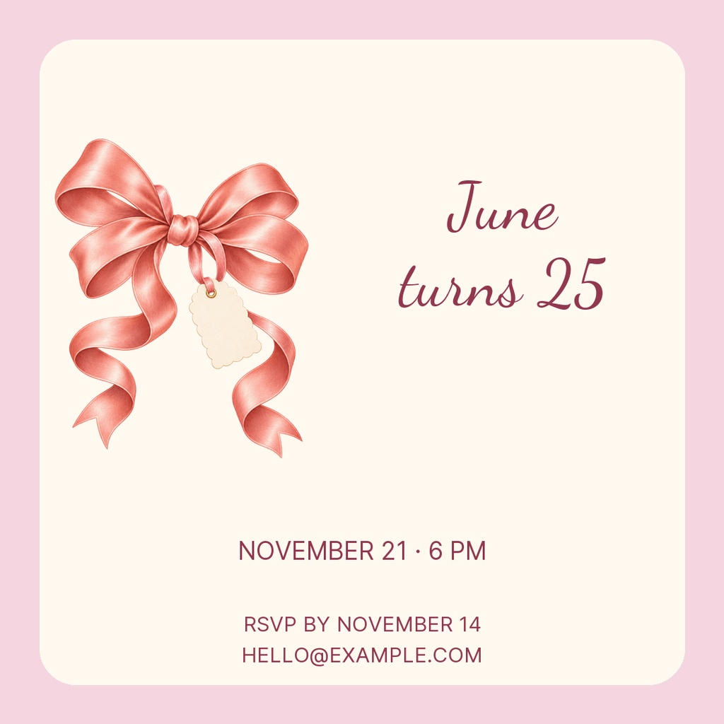 Preview for Ribbon Wish Square Feed Template