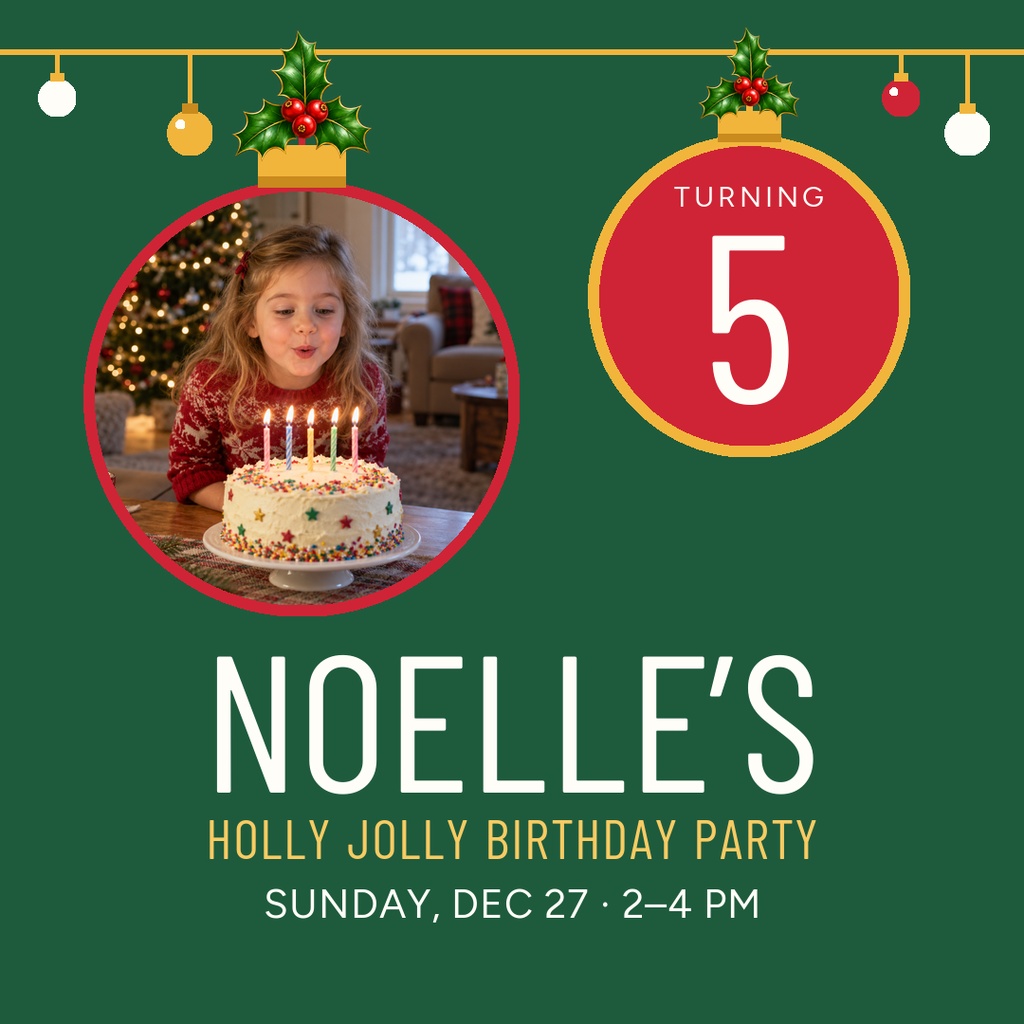 Preview for Holly Jolly Five Square Post Template