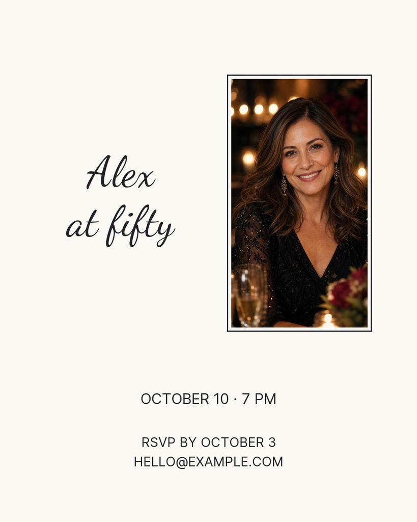 Preview for After Hours Fifty Portrait Feed Template