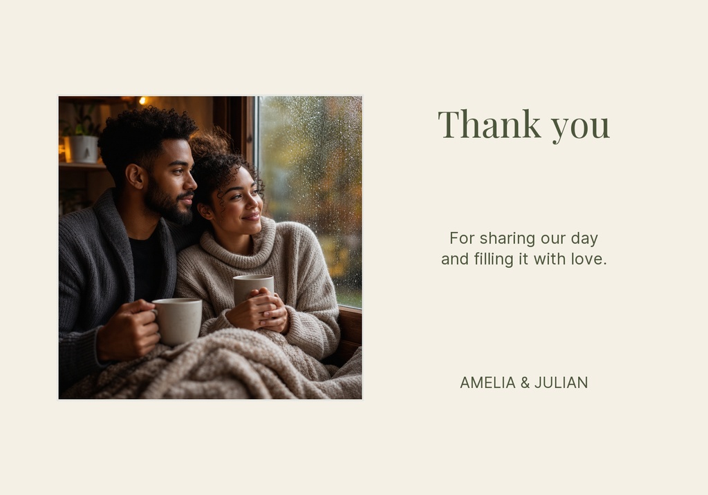 Preview for Orchard House Wedding Thank-you Card Template