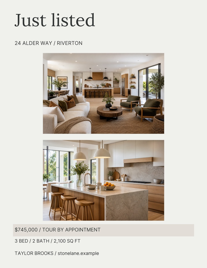 Preview for Light And Living Letter Flyer Template