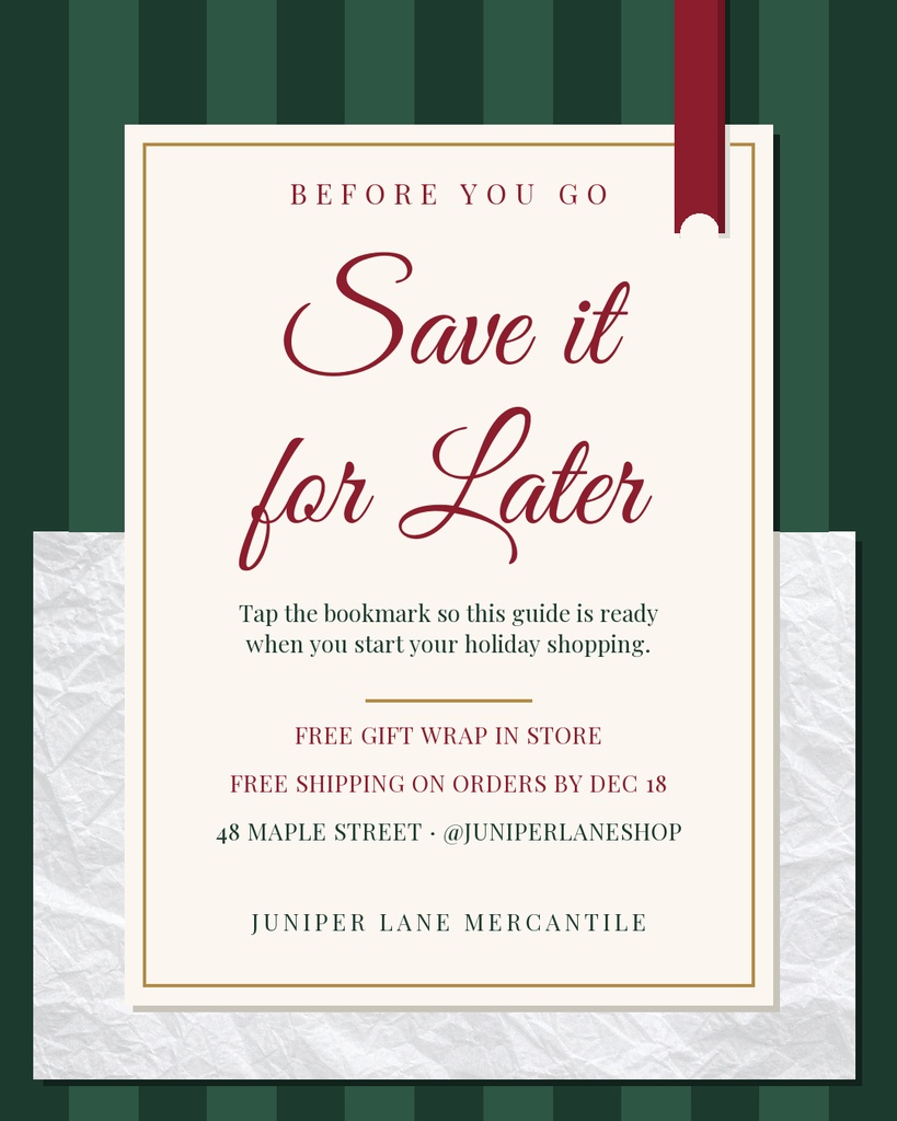Preview for The Holiday Gift Guide Carousel Call To Action Template