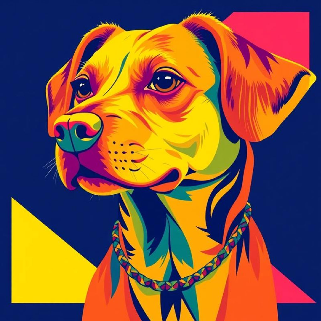 Colorful portrait of a man with sunglasses and a scarf