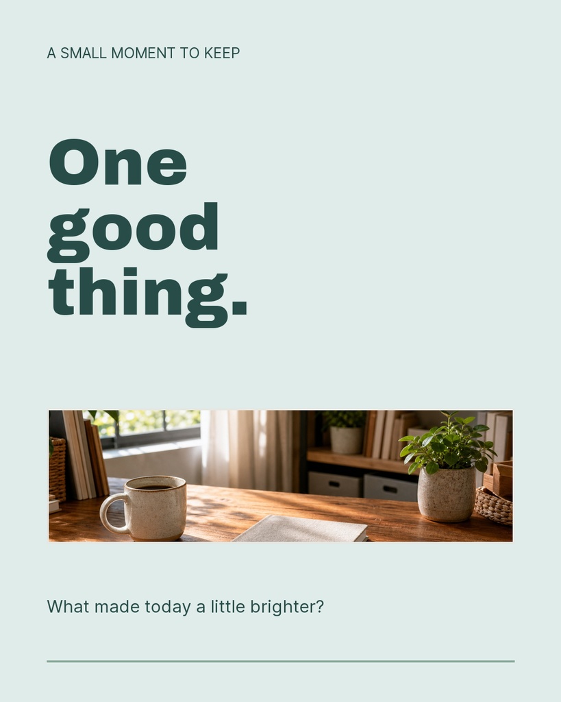 Preview for One Good Thing Portrait Post Template