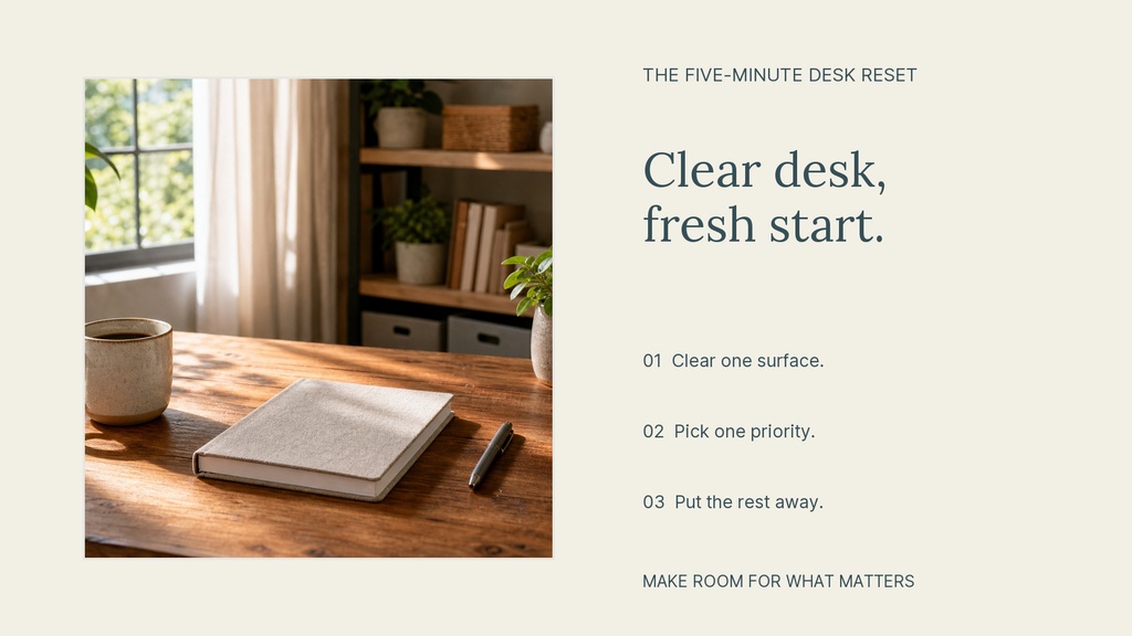 Preview for Clear Desk, Fresh Start Landscape Graphic Template