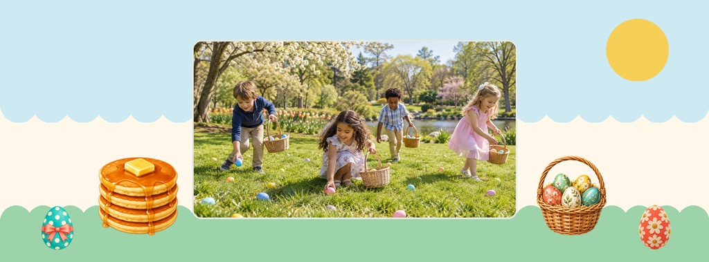 Neighborhood Egg Hunt and Pancake Breakfast Page Cover Template ...