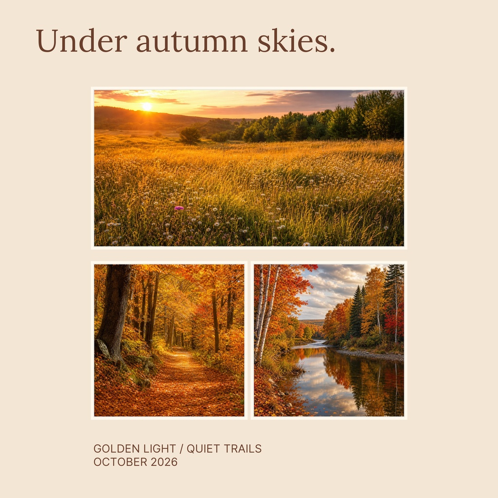 Preview for Under Autumn Skies Square Collage Template