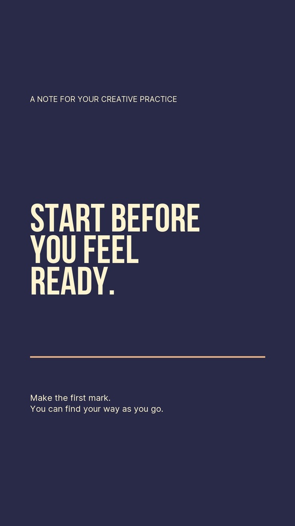 Preview for Start Before You Feel Ready Story Opener Template