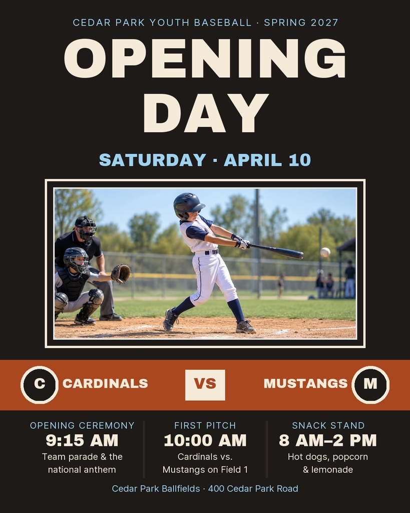 Preview for Opening Day At Cedar Park Portrait Post Template