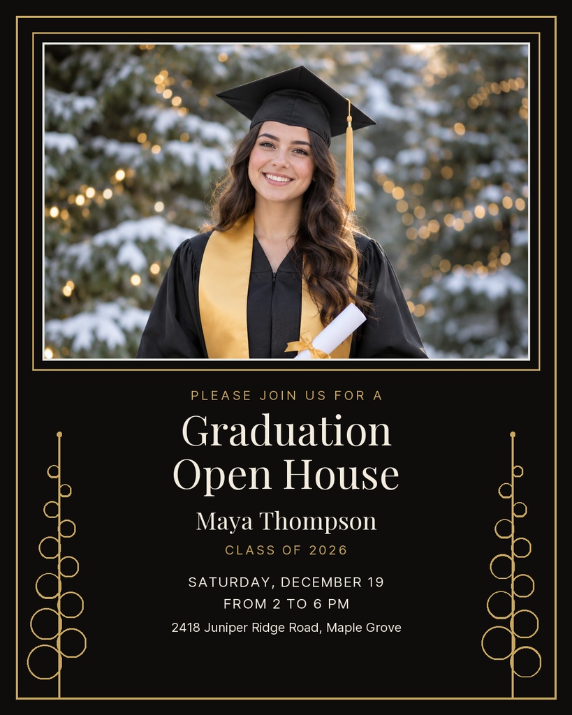 Preview for A Golden Graduation Portrait Post Template