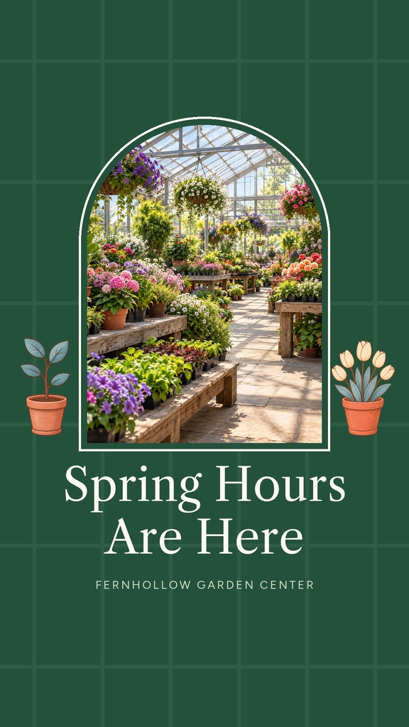 Preview for Spring Hours Are Here Static Reel Cover Template