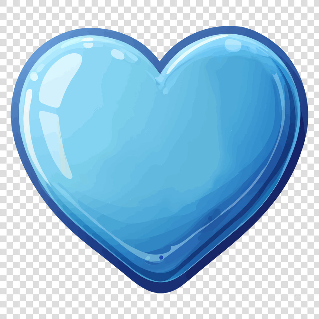 A blue heart icon