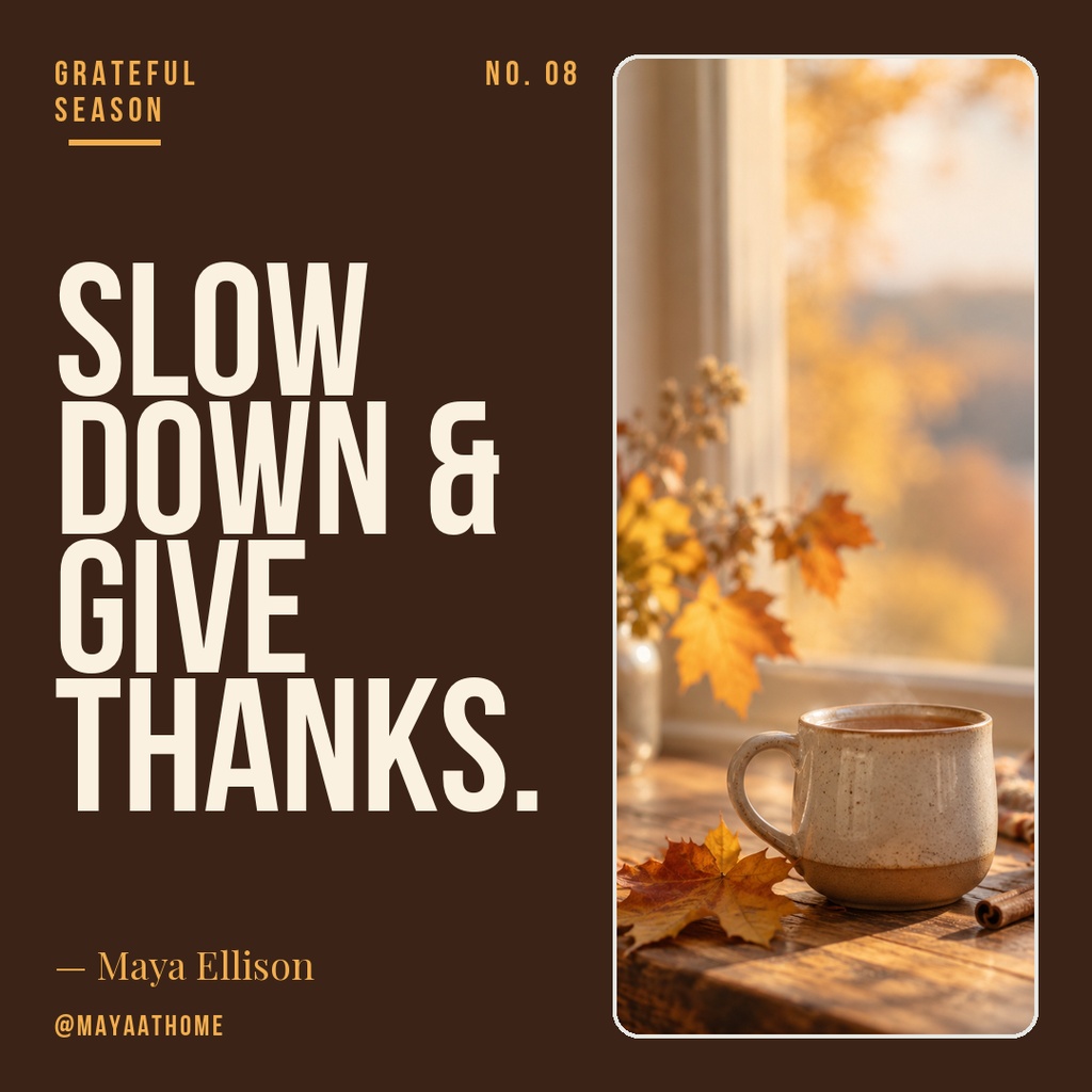 Preview for Grateful Season Square Post Template