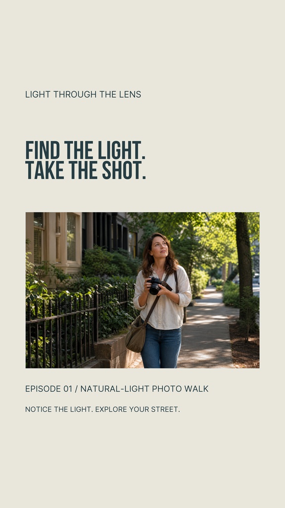 Preview for Light Through The Lens Static Reel Cover Template