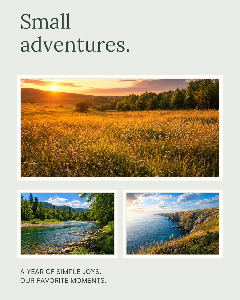 Preview for A Year Of Small Adventures Portrait Collage Template