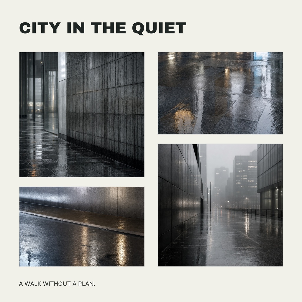 Preview for City In The Quiet Square Collage Template