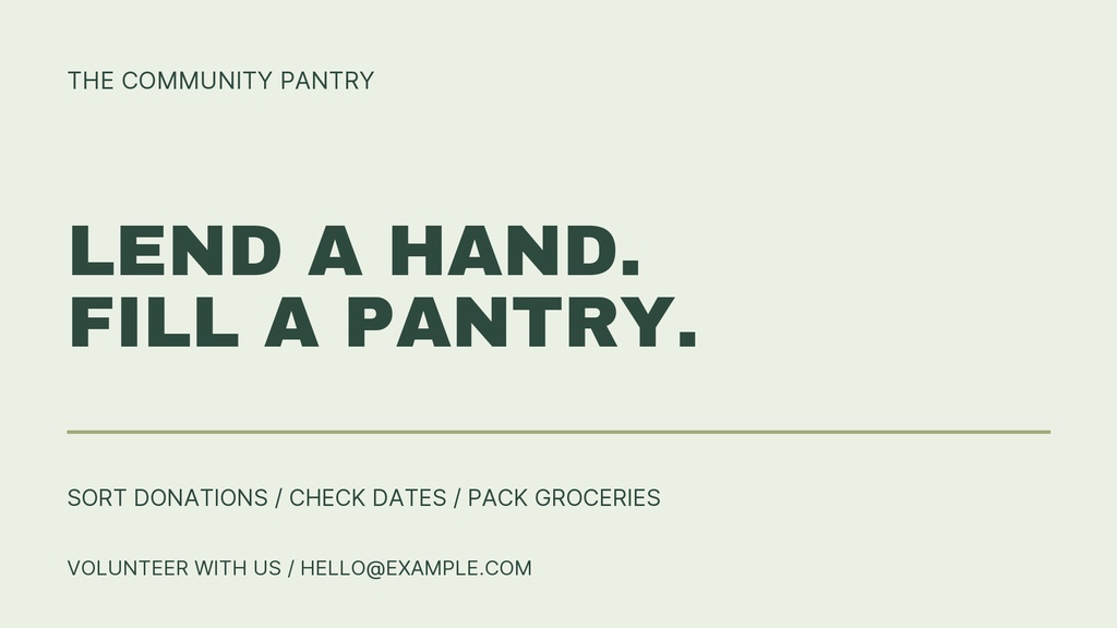 Preview for The Community Pantry Landscape Graphic Template
