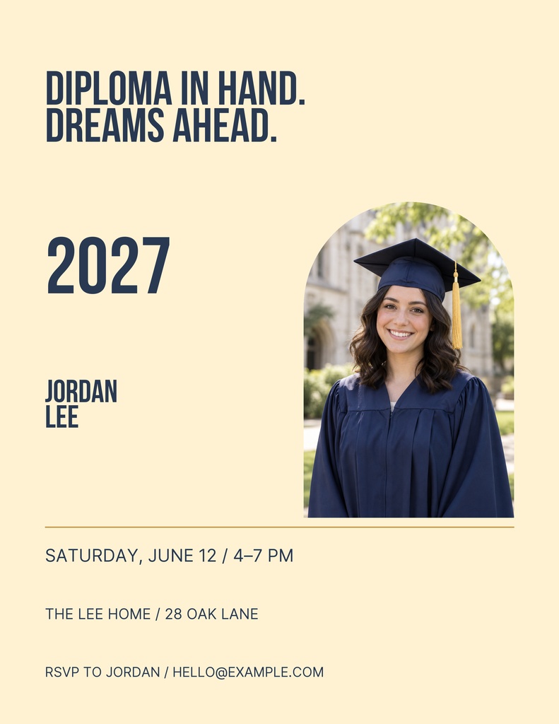 Preview for Diploma In Hand Letter Flyer Template