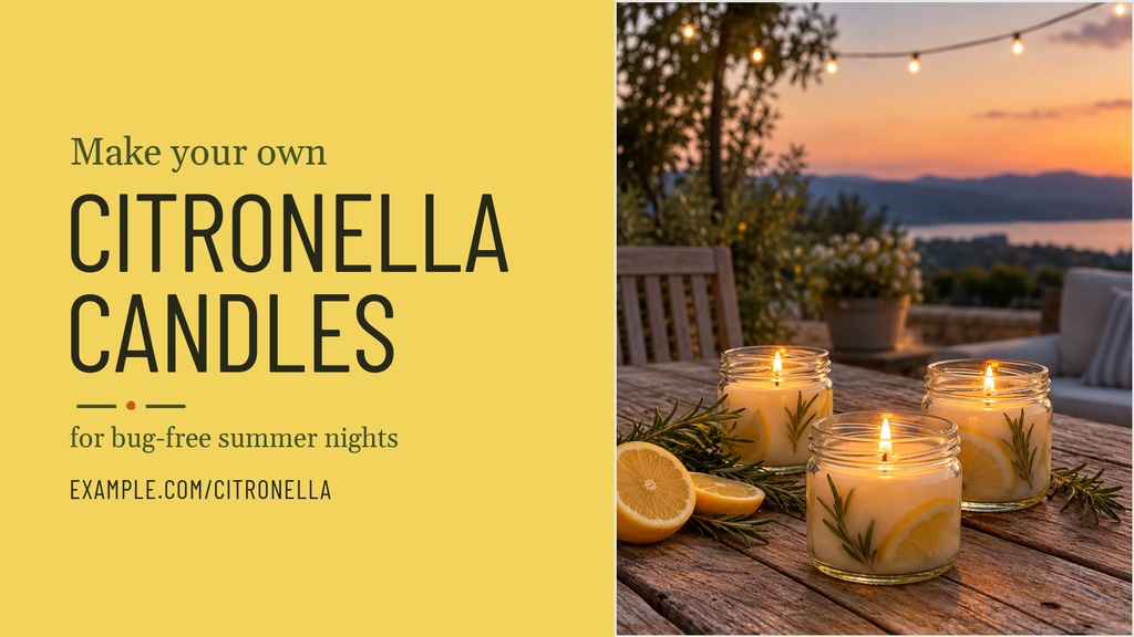Preview for Make Your Own Citronella Candles Landscape Graphic Template