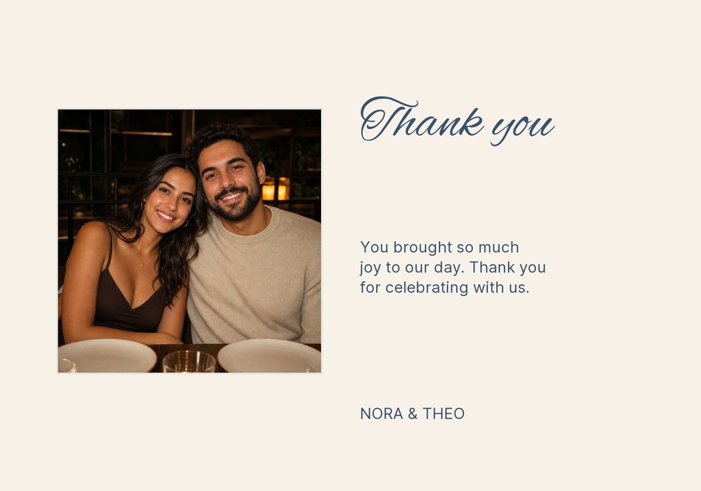 Preview for Wildflower Vows Thank-you Card Template