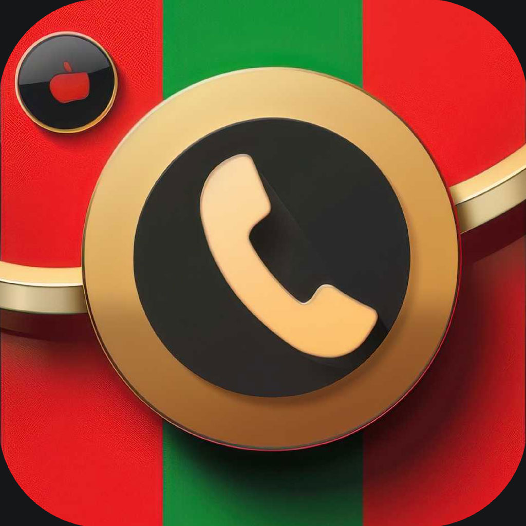 Phone app icon with gold receiver