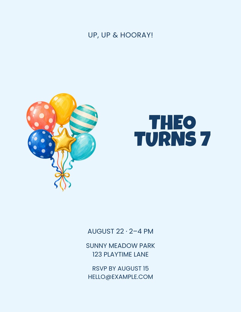 Preview for Sky High Seven Letter Flyer Template