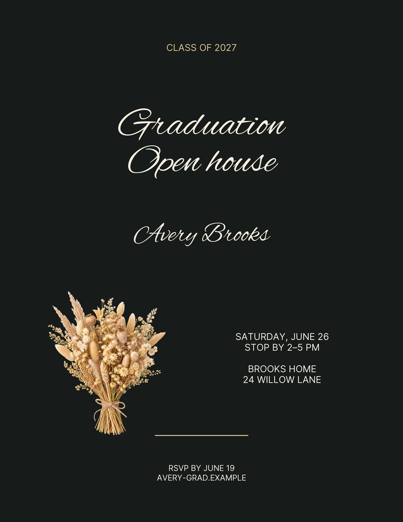 Preview for Golden Hour Graduate Letter Flyer Template