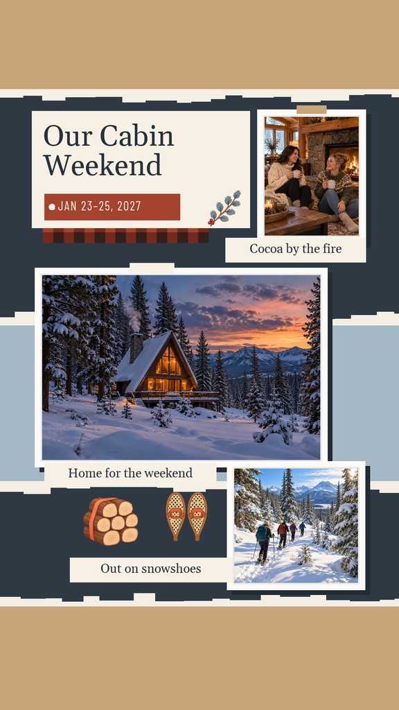 Preview for Our Cabin Weekend Story Opener Template