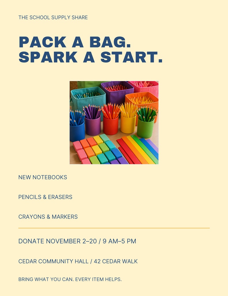 Preview for The School Supply Share Letter Flyer Template