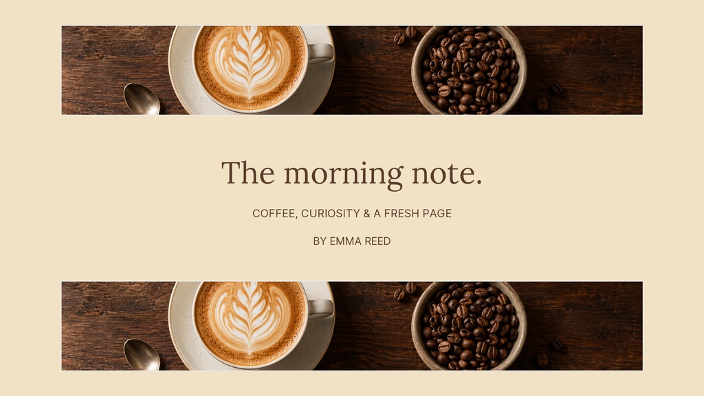 Preview for The Morning Note Youtube Banner Template
