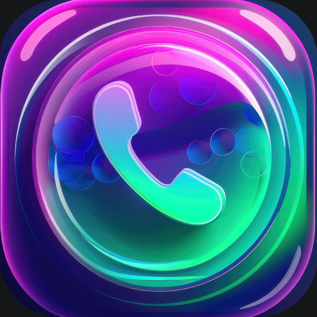 Colorful phone icon with gradient effect