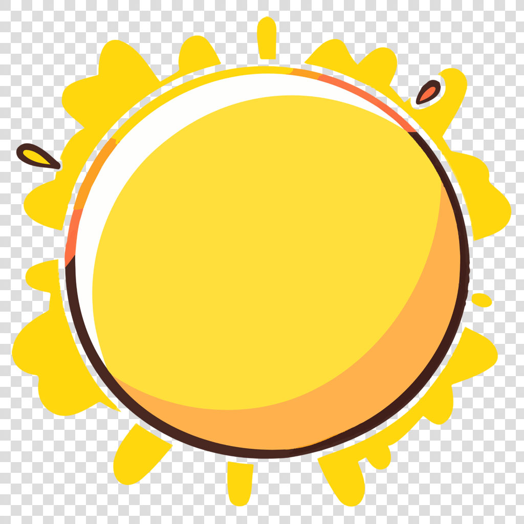 Stylized sun icon with yellow and orange gradient